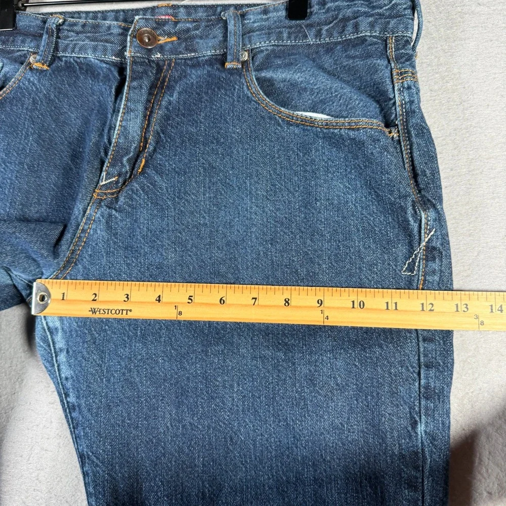 Unionbay Mens Straight Leg Blue Denim Jeans Medium Wash YB33932 36x32